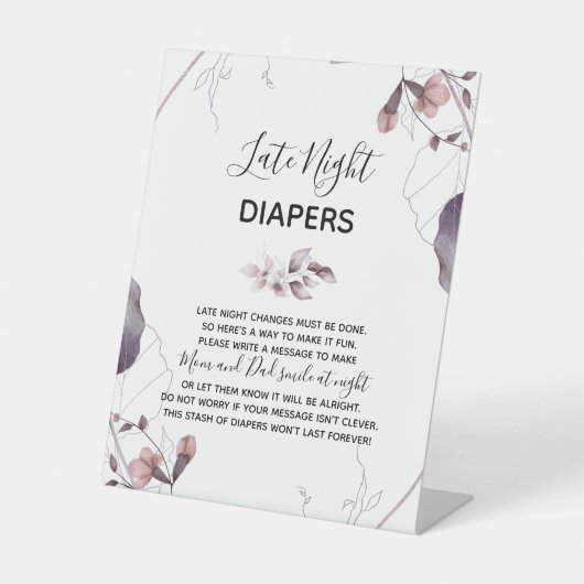 Panneau Diapeurs de Baby shower de fleurs d'aquare (Recto)