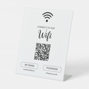 Panneau d'information Wifi Connectez-vous en ligne