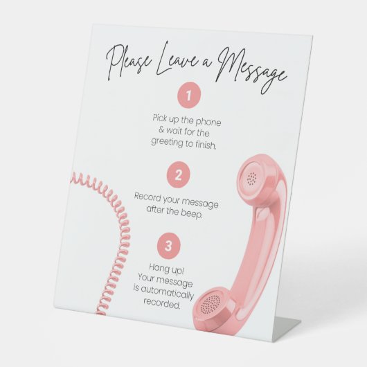 Panneau d'instructions de téléphone de livre d'or  (Recto)