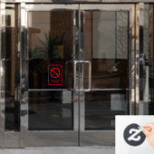 Panneau d'interdiction de fumer et de vapoter mini (Porte de bureau)