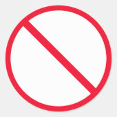 Panneau d'interdiction générale | Stickers ronds c (Devant)