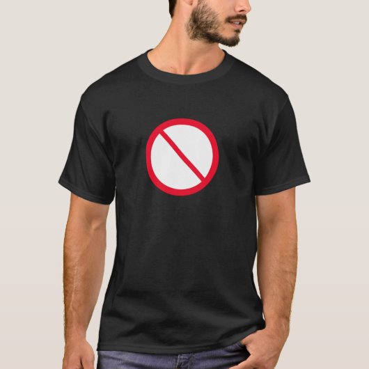Panneau d'interdiction générale | T-shirt foncé de (Devant)