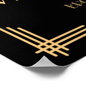 Panneau d'or Black Art Déco Gatsby 18x24 (Coin)