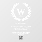 Panneau d'ouverture moderne Barbershop Horaires Mo (Feuille)