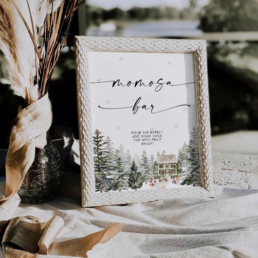 Panneau du Baby shower de Noël Momosa