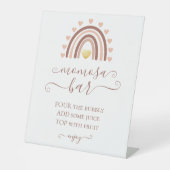 Panneau du Baby shower du bar Momosa (Recto)