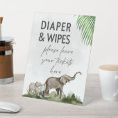 Panneau du Baby shower éléphant garçon Wild One Pe (In SItu)