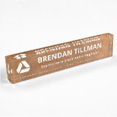 Panneau du bureau du logo professionnel de plaque