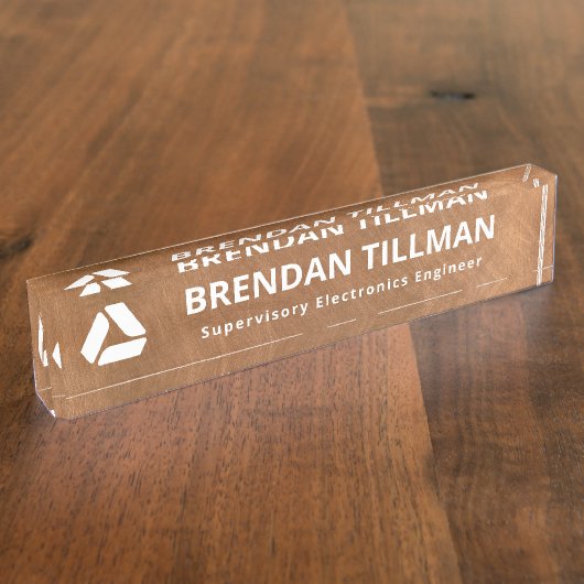 Panneau du bureau du logo professionnel de plaque (Taille)