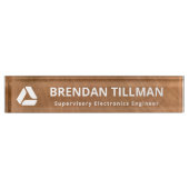 Panneau du bureau du logo professionnel de plaque (Devant)