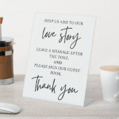 Panneau du Charming Tabletop Mariage Audio Livre d (In SItu)