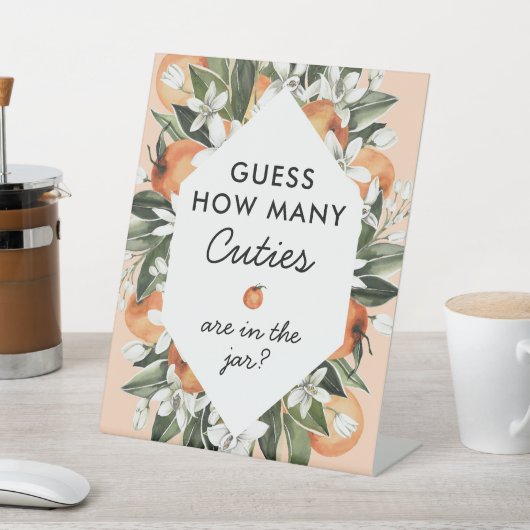 Panneau du jeu Little Cutie Baby shower Guess (In SItu)