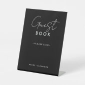 Panneau du livre d'hôtes Mariage de script moderne (Recto)