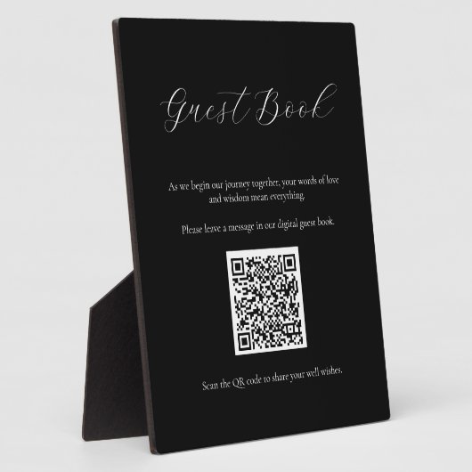 Panneau du livre d'hôtes noir avec plaque de code  (Côté)