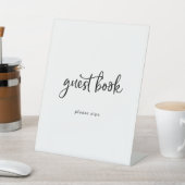 Panneau du livre d'invité rustique Script (In SItu)