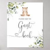 Panneau du livre d'or de l'ours d'eucalyptus s'il (Devant)