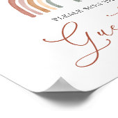 Panneau du livre d'or du Baby shower arc-en-ciel (Coin)