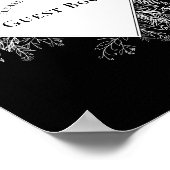 Panneau du livre d'or Mariage Black and White Gree (Coin)