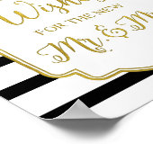 Panneau du livre d'or noir rose Aquarelle Floral (Coin)