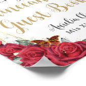 Panneau du livre d'or Red Roses Quinceanera (Coin)