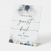 Panneau du livre d'or Rose bleu et poussiéreux de (Recto)