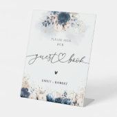 Panneau du livre d'or Rose bleu et poussiéreux de  (Recto)