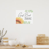 Panneau du livre d'or Rustic Sunflower Mariage (Cuisine)
