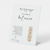 Panneau du Mariage du livre d'invité Jenga minimal (Recto)