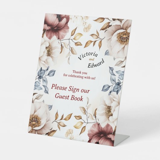 Panneau du Mariage Victorian Peony Luxe (Recto)