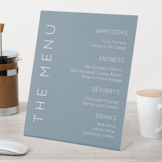 Panneau du menu bleu foncé, panneau du menu modern (In SItu)