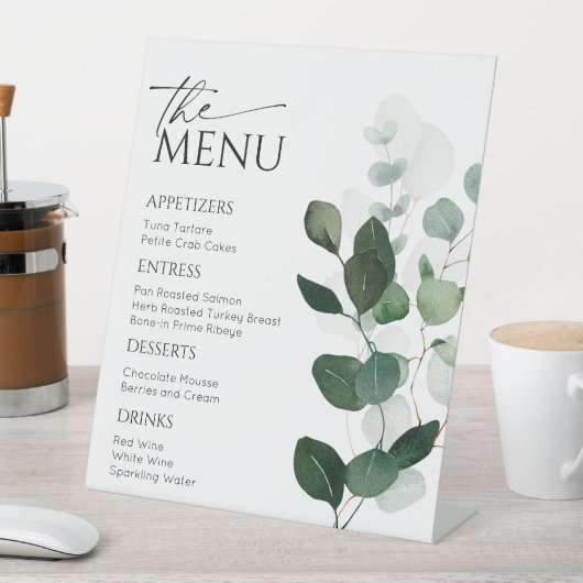 Panneau du menu botanique, panneau du menu moderne (In SItu)