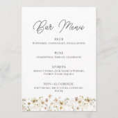 Panneau du menu de la barre de Mariage Fleur sauva (Devant)