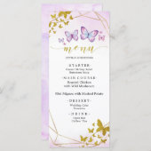 Panneau du menu de la fête des papillons floraux v (Devant / Derrière)