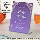 Panneau du socle acrylique pourpre de la table de 