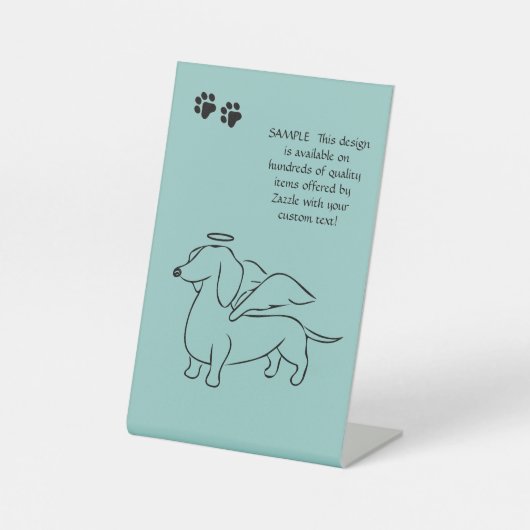 Panneau du Souvenir de l'Ange Dachshund (Recto)