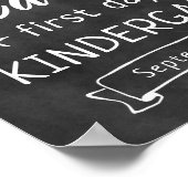 Panneau du tableau noir du premier jour de materne (Coin)