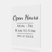 Panneau Effacer les heures de petite entreprise (Angle)