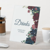 Panneau Élégant Burgundy & Marine Blue Shower Bois (In SItu)