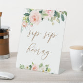 Panneau Élégant Floral Blush Sip Sip Hooray (In SItu)