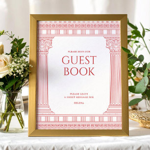 Panneau élégant pour livre d'or pour fête de déess