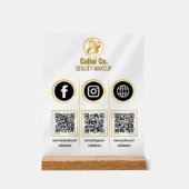 Panneau en acrylique de code QR des médias sociaux (Recto)
