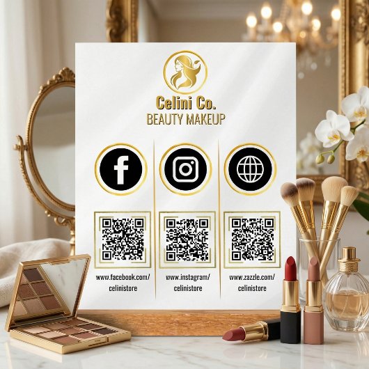 Panneau en acrylique de code QR des médias sociaux