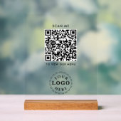 Panneau en acrylique de code QR – Menu de paiement (Neutre)