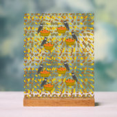 Panneau en Acrylique Panier de Citrouilles (Neutre)