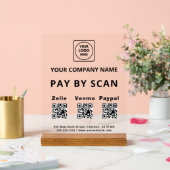 Panneau en acrylique QR pour payer par numérisatio (Mariage)