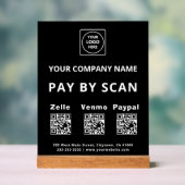 Panneau en acrylique QR pour payer par numérisatio (Neutre)