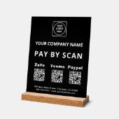 Panneau en acrylique QR pour payer par numérisatio (Angle)