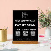 Panneau en acrylique QR pour payer par numérisatio (Mariage)