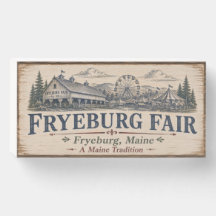 Panneau en bois rustique de la foire de Fryeburg d