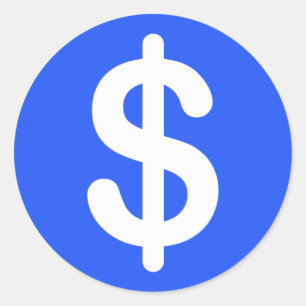Panneau en dollars blancs sur les autocollants arr